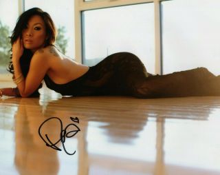 Asa Akira Sexy In Black Dress Hott Signed 8x10 Adult Model Photo Proof 262