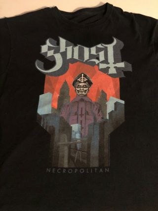 Vtg Ghost Necropolitan T Shirt Rare Metal Papa Emeritus Rock Metallica Slayer Og