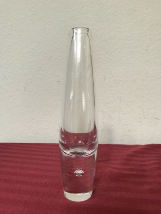 Vintage Steuben Glass Teardrop Bud Vase W Bag Signed 8”