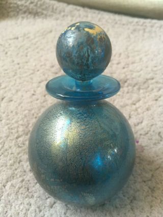 Isle Of Wight Glass Azure Azurene Perfume Bottle