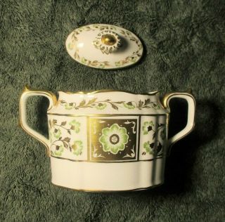 Royal Crown Derby Panel Green - Sugar Bowl With Lid