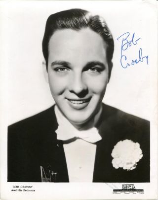 Bob Crosby Big Band Leader / Actor In Road To Bali Signed Photo Autograph