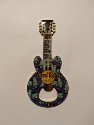 Classic Guitar Bottle - Opener Magnet From Hard Rock Cafe - Rome Italy