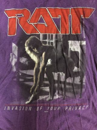 Ratt Vintage L Large T Shirt 1985 Invasion Of Your Privacy Tour Sleeveless