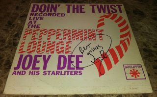 Joey Dee Music Legend Signed Autographed Album Cover W/coa Authentic Rare