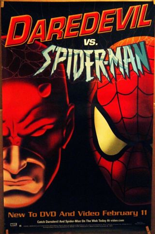 Daredevil Vs.  Spider - Man 2003 Movie Poster Marvel 26 X 40 Poster