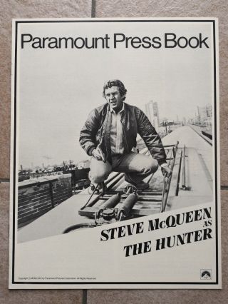 The Hunter Movie Pressbook 1980 Steve Mcqueen Uncut