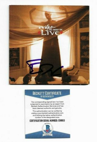 Live Ed Kowalczyk Signed Autographed " The Best Of " Cd Booklet Beckett (bas)