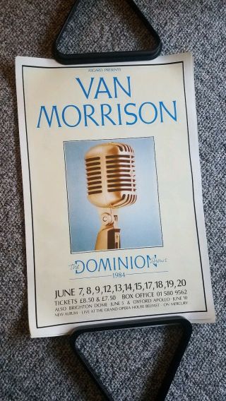 1984 Van Morrison Promo Poster For The Dominion Shows In England