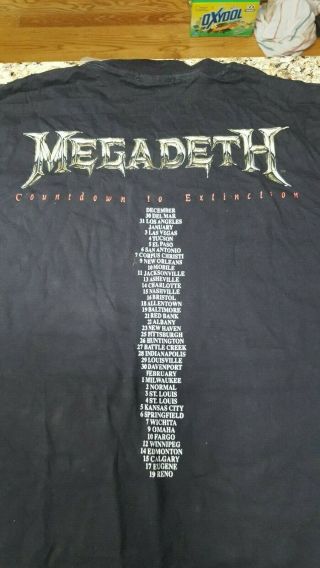 Megadeth Countdown to Extinction Tour Shirt from 1992 bought at Concert Metal 3