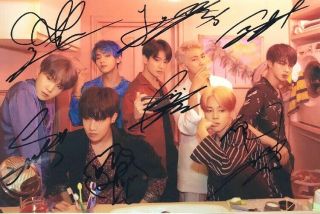 Signed Photo BTS Bangtan Boys Jimin Jin Jhope JungKook SUGA ALL7 Autograph inink 4
