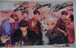 Signed Photo BTS Bangtan Boys Jimin Jin Jhope JungKook SUGA ALL7 Autograph inink 6
