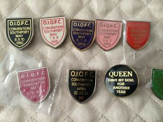 Queen Memorabilia / Fan Club Convention Badges Assorted Years