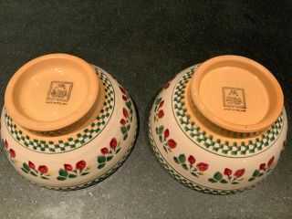 Set of 2 Nicholas Mosse Bowls Cereal Salad in Strawberry Pattern 3