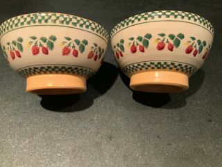 Set of 2 Nicholas Mosse Bowls Cereal Salad in Strawberry Pattern 4