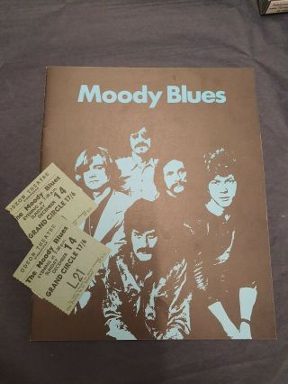 Rare Moody Blues Programme And Tickets 14th December 1969