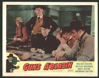 Guns Ablazin 7 Lobby Cards (fine, ) Movie Poster Art 1950 Gambling Poker 198