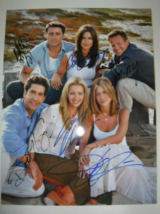 " Friends " Cast Signed By Six (6) - Aniston,  Cox,  Perry,  Schwimmer Leblanc,  Etc
