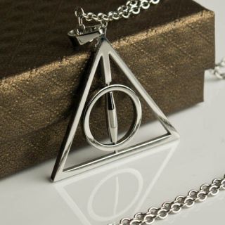 Harry Potter Deathly Hallows Alloy Necklace (middle Can Spin) Gift Box Set