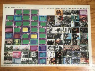 Beatles 1993 River Group Cards - Uncut Press Sheet - Includes All Chase Cards