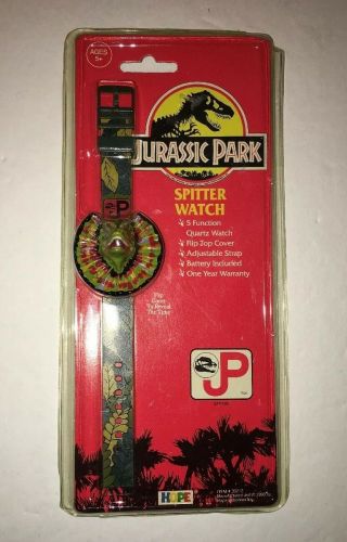 Jurassic Park Movie Spitter Watch 1993 By Hope Industries,  Inc Dinosaur