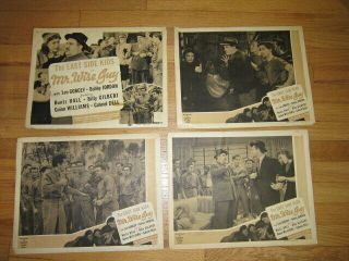 Mr Wise Guy Leo Gorcey & The East Side Kids 4 Lobby Cards 1949 Re Release