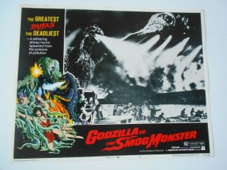 Godzilla Vs.  The Smog Monster 1972 Lobby Card Hedorah Sci - Fi Poster