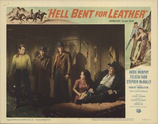 Hell Bent For Leather 1960 11x14 Orig Lobby Card Fff - 28268 Audie Murphy Western