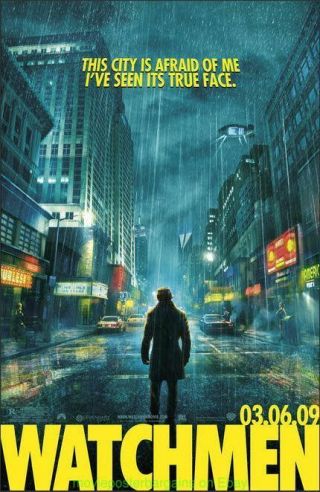 Watchmen Movie Poster 27x40 Ds 1st Advance Style Domestic Version