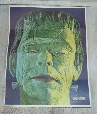 1975 Universal City Studios Frankenstein Glow In The Dark Poster 11 " X 14 "
