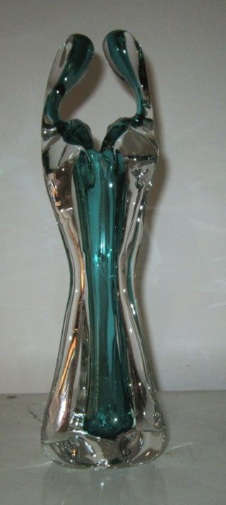 Murano Art Glass 2 Lovers Sculpture Figurine Bud Vase 34cm Con