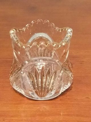 1898 Eapg Heisey 1255 Glass Pineapple & Fan Gold Decor Elegant Toothpick Holder