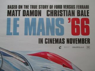 LE MANS 66 UK MOVIE POSTER 27x40 DOUBLE - SIDED ONE SHEET 2019 POSTER 4