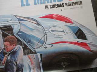 LE MANS 66 UK MOVIE POSTER 27x40 DOUBLE - SIDED ONE SHEET 2019 POSTER 8
