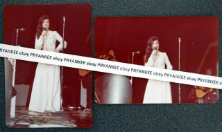 2 Vintage Loretta Lynn Unpublished? 1974 Concert Photo / Grand Ole Opry