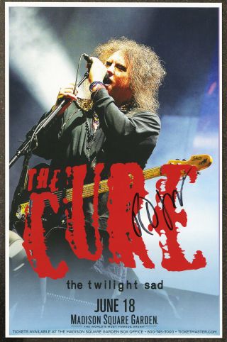 The Cure Robert Smith Autographed Concert Poster 2016 Lovesong,  Just Like Heaven