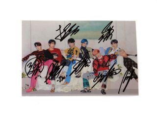 Signed Photo Bts Bangtan Boys Jimin Jin Jhope Jungkook Suga All7 Autograph Ink