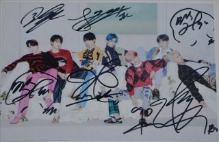 Signed Photo BTS Bangtan Boys Jimin Jin Jhope JungKook SUGA ALL7 Autograph ink 2