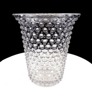 Eapg Richards & Hartley Pressed Glass Thousand Eyes Hobnail Flared 7 3/4 " Vase