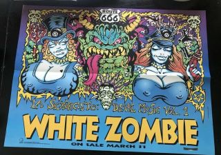 White Zombie Rare Promo Poster La Sexorcisto:devil Music 1992 Rare Vol.  1
