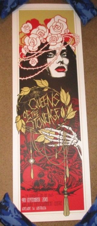 Queens Of The Stone Age Concert Gig Poster Adelaide 9 - 9 - 18 2018 Teniele Sadd