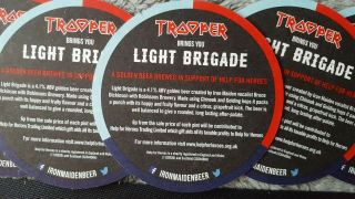 Iron Maiden Trooper Beer Light Brigade Bar Runner,  Pump Clip & 10 Bar Mats.  RARE 4