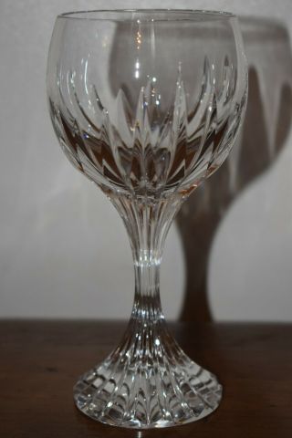 Stunning Single French Baccarat Crystal Massena White Wine Glass 5.  9  Tall,