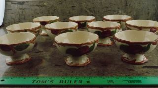 Rare Vintage Franciscan Ware Usa Apple Pattern 10 Sherbet Dishes