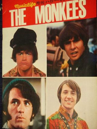 Vintage Hello Monkees Photo Book Davy Micky Mike Peter