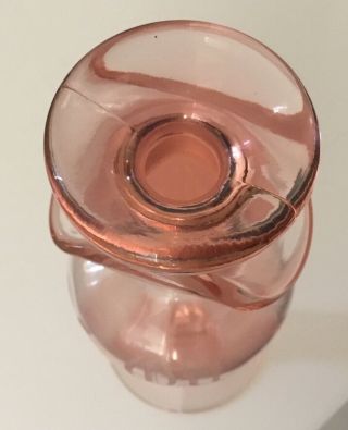 Vintage Cambridge Glass Pink Oil Vinegar Footed Cruet Elegant 739 Etch 4
