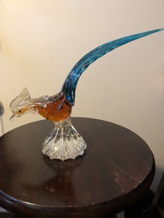 Large Vintage Seguso Murano Glass Bird