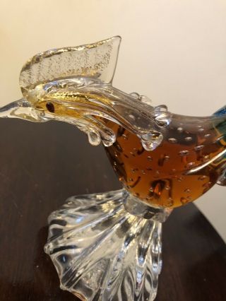 Large Vintage Seguso Murano Glass Bird 3