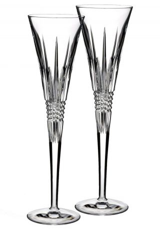 Waterford Crystal Lismore Essence Champagne Flute,  Set Of 2