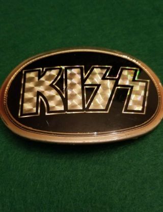 Kiss 1977 Belt Buckle Gold Black